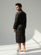Men’s Silk-Like Robe – Luxurious Paisley Pattern Sleepwear