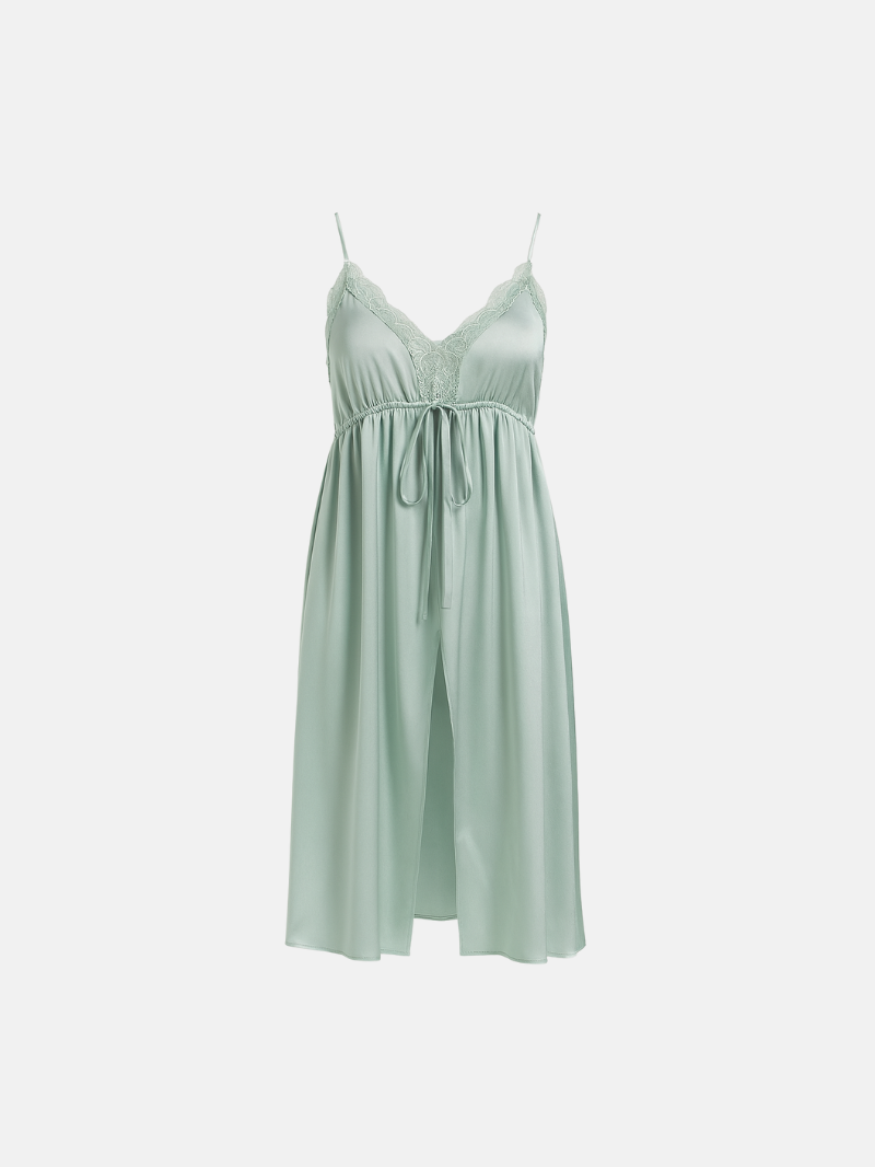 Women's Silk Nightgown – Soft, Sexy Women’s Sleep Dress with Lace Trim