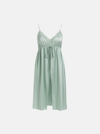 Women's Silk Nightgown – Soft, Sexy Women’s Sleep Dress with Lace Trim