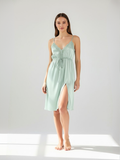 Women's Silk Nightgown – Soft, Sexy Women’s Sleep Dress with Lace Trim
