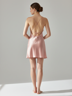 Women's Silk Backless Nightdress – Luxurious Soft Sleepwear for Women