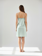 Women's Silk Nightgown – Soft, Sexy Women’s Sleep Dress with Lace Trim