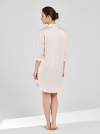 Women's Silk Nightdress with Shirt Collar – Elegant Women’s Sleepwear