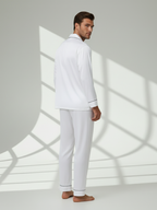 Men’s Fashion Long Sleeve Pajama Set with Long Pants – Comfortable and Stylish Sleepwear