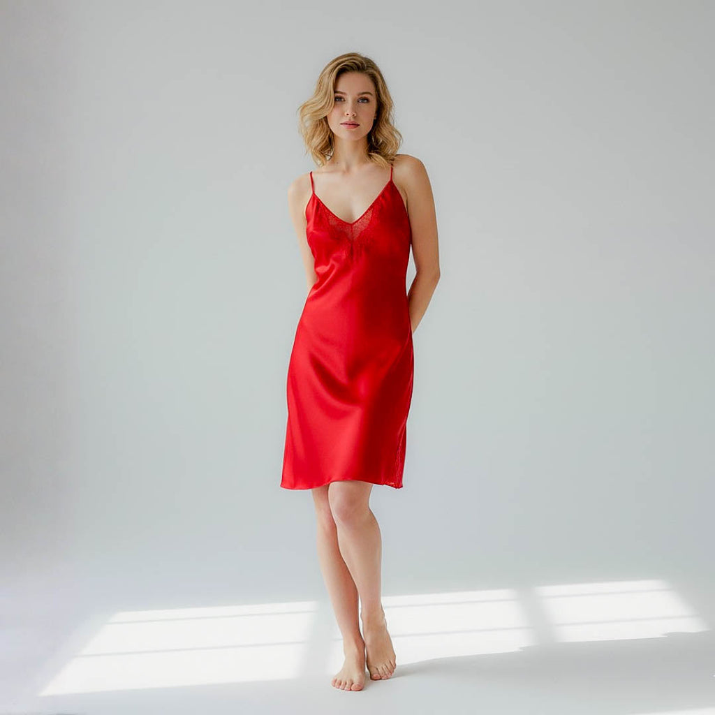 Women's Silk Sleeveless Nightgown – Elegant & Breathable Luxury Sleepwear