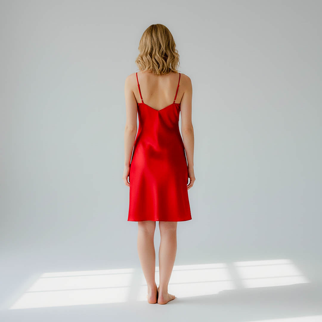 Women's Silk Sleeveless Nightgown – Elegant & Breathable Luxury Sleepwear